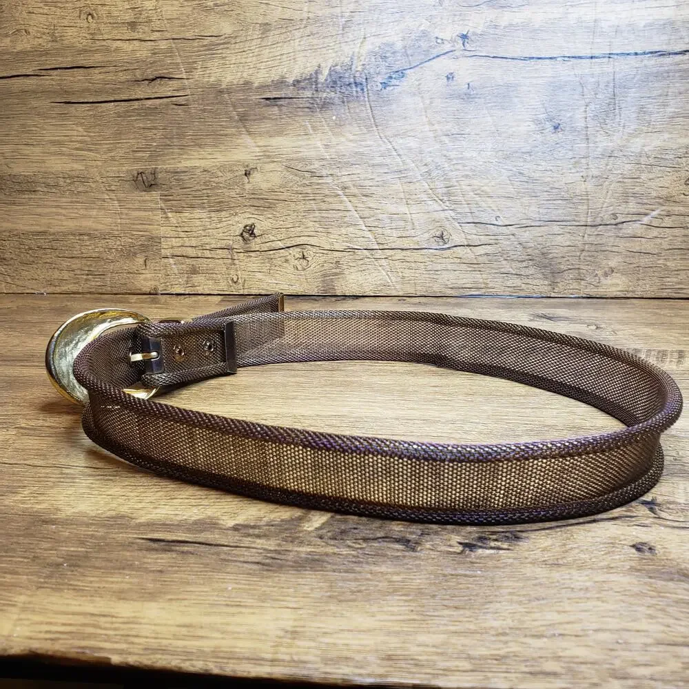 VTG Swallow Gold mesh rolled edge belt size 32 in womens